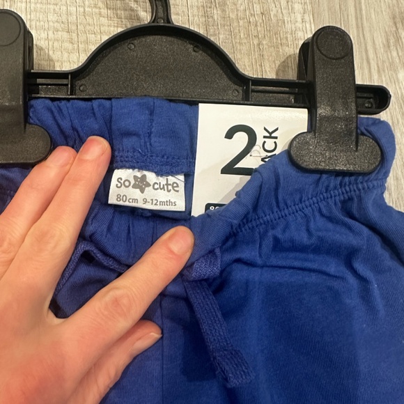 NWT So cute 2-pack blue baby girl shorts 9-12 months - Picture 3 of 3